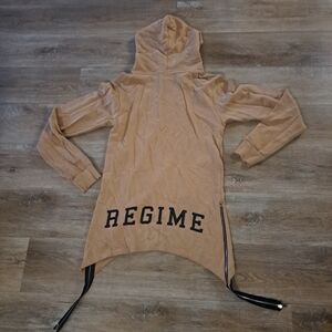 Civil The Extended Scallop Hooded Sweatshirt 'REGIME' Side Zipper Detailed Men S